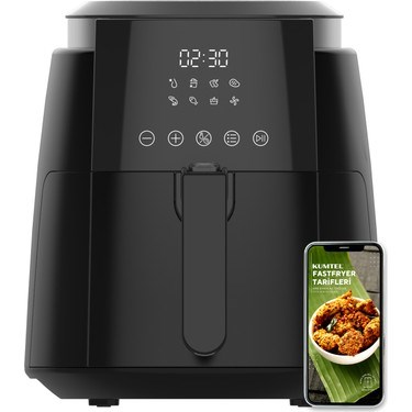 Kumtel Digital Fastfryer HAF-02 - Airfryer, Siyah